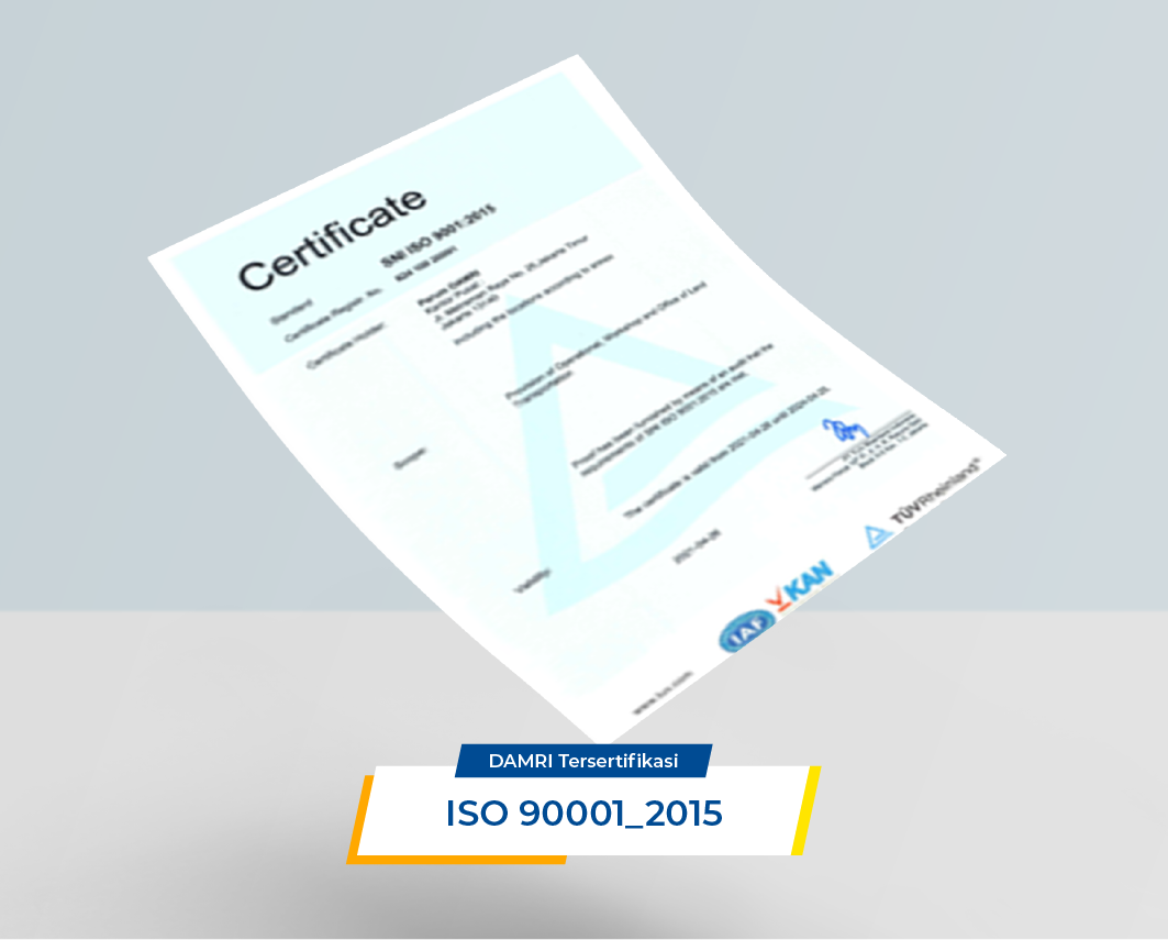 DAMRI Tersertifkasi ISO 90001:2015